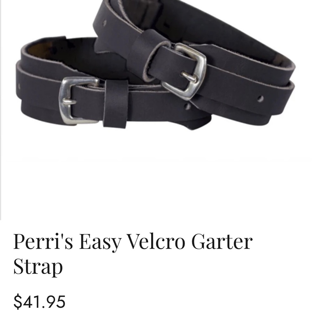 Black Leather Garters for horseback riding